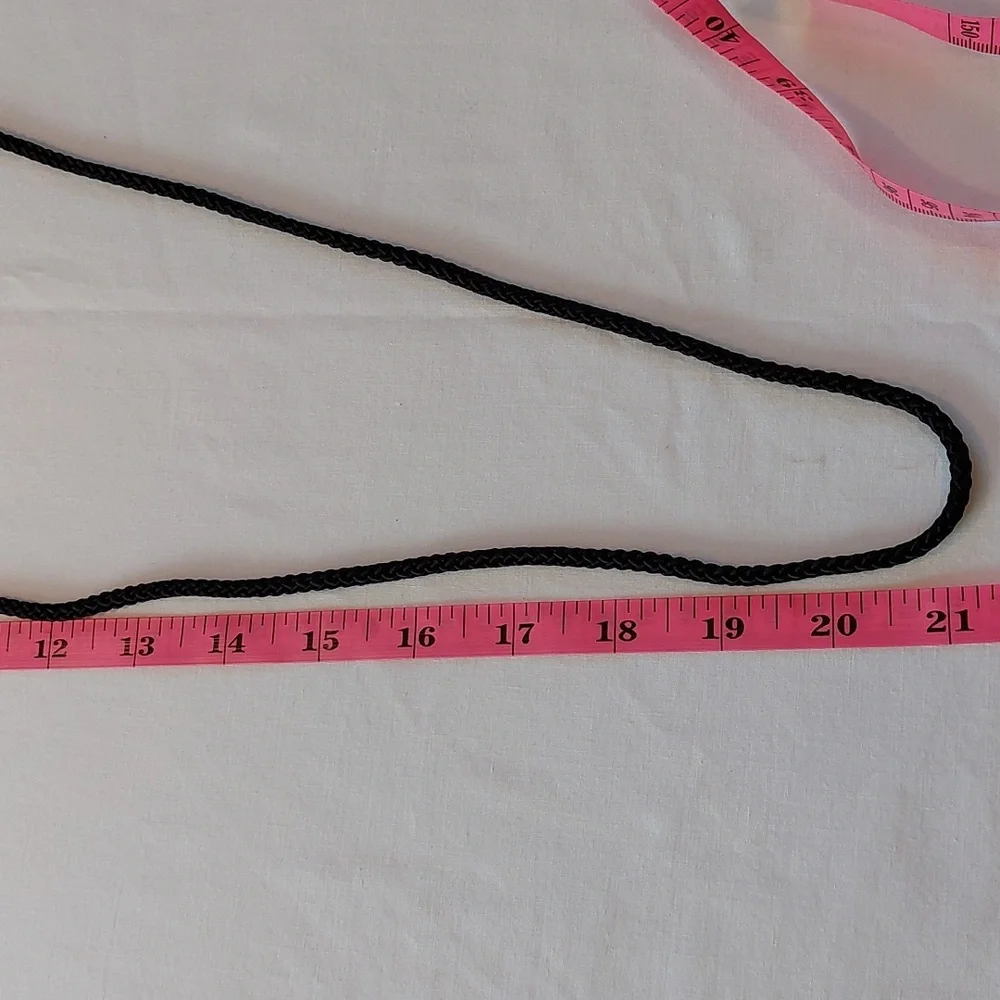 Vintage Carla Marchi Black Evening Clutch Bag with Cord Strap EUC
